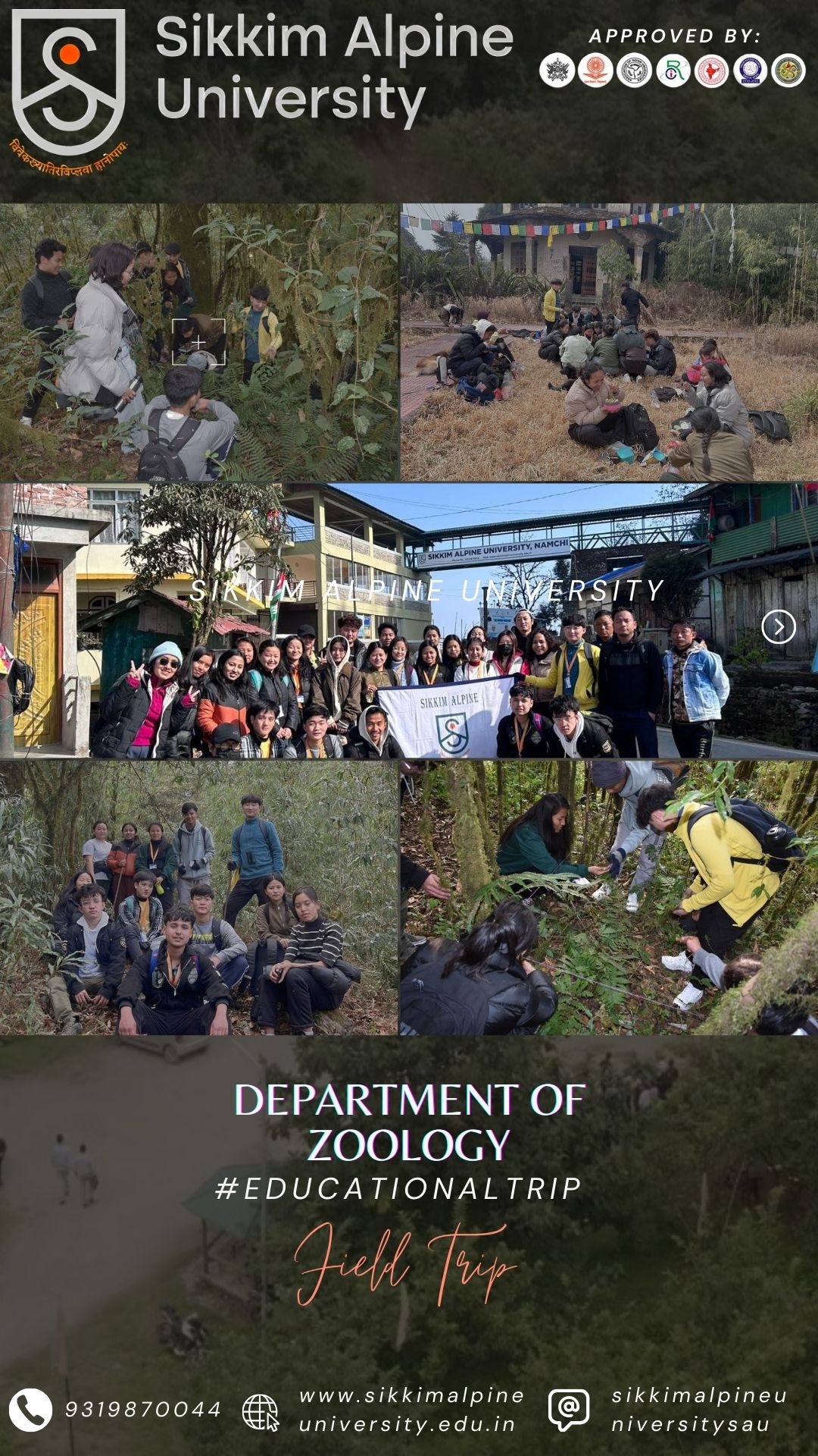 Exploring Tendong Hill: Zoology Department Field Trip at Sikkim Alpine University