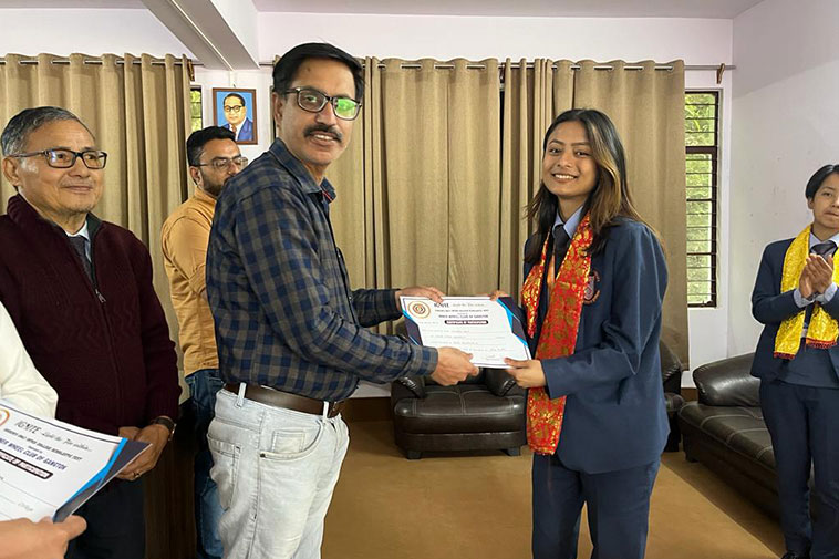 Sikkim Alpine University won the 2nd Runner-up trophy in inter-college scholastic festival ” IGNITE – Light the Fire Within”